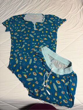 Little Sleepies Surfs Up Women’s Short Pajama Set